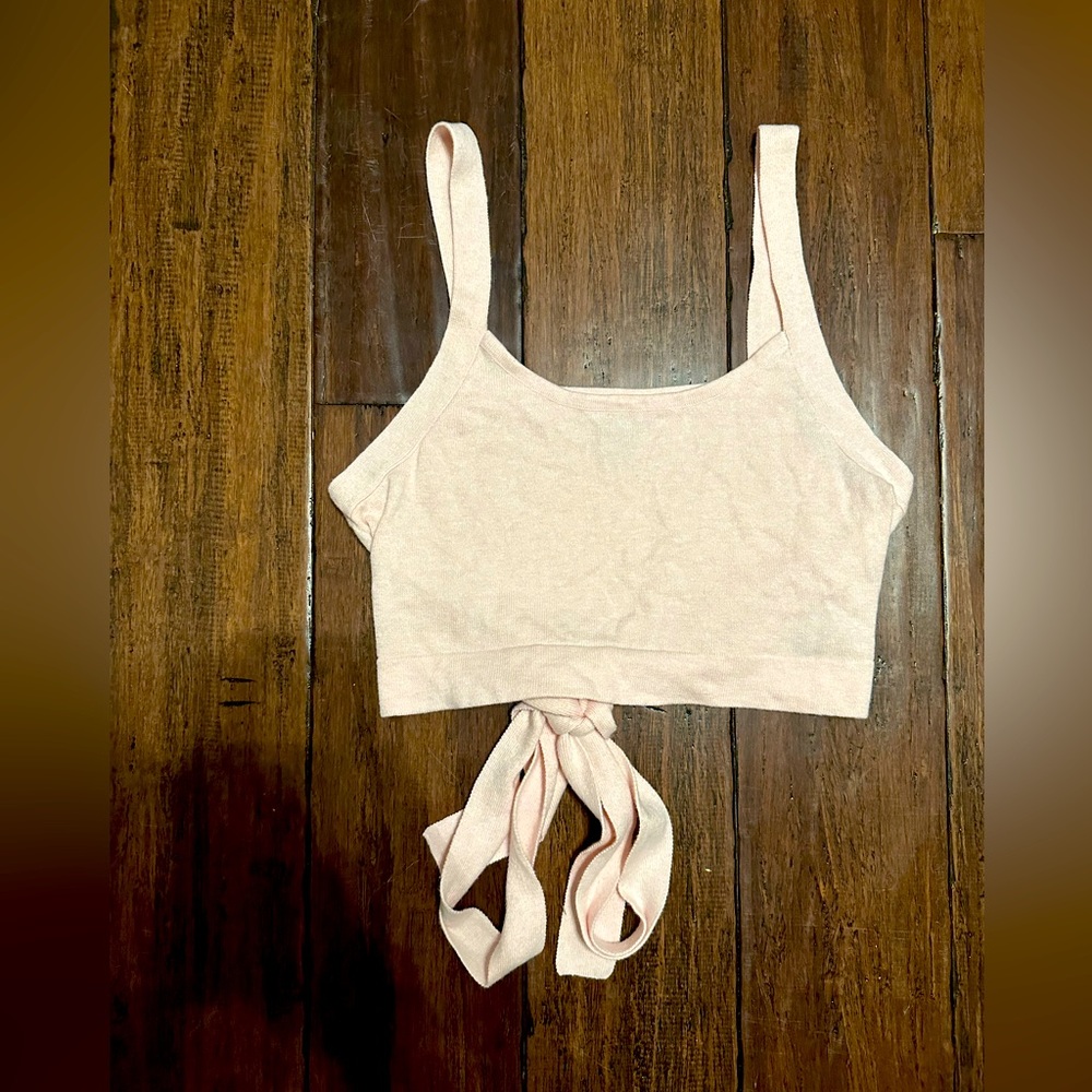 Aerie light pink crop top